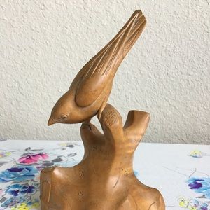 Wooden Art sculpture Bird Bali wood vintage